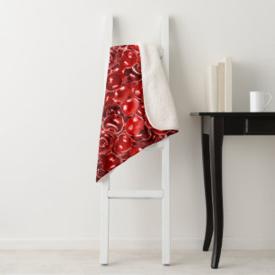 Couverture Sherpa Motif Sweet Cherries