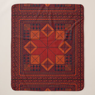 Couverture Sherpa Motif traditionnel Palestine broderie tatreez