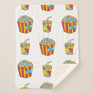 Couverture Sherpa Motif transparent et lumineux avec nourriture pour