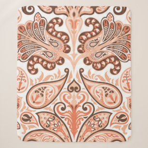 Couverture Sherpa motif vintage coloré en style cachemire