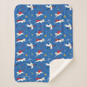 Couverture Sherpa Motif volant Krypto