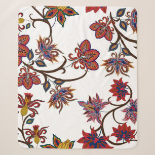 Couverture Sherpa Motifs orientaux. Motif sans couture avec belle 