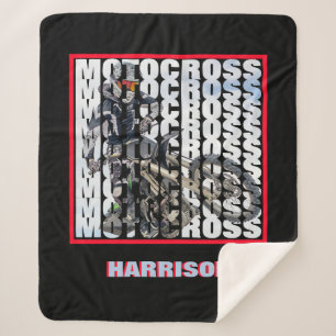 Couverture Sherpa Motocross Sports Dirt Biker Personnalisé