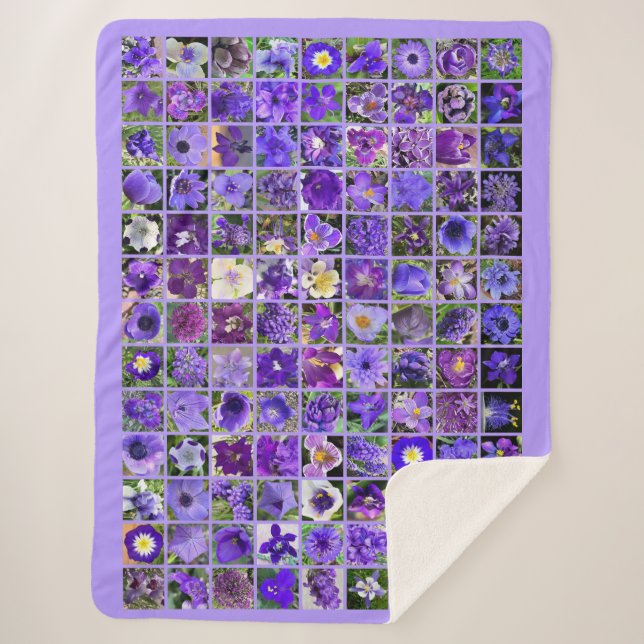 Couverture Sherpa Motoneige violet (Devant)