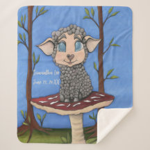 Mouton bébé sur champignon