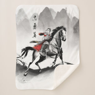 Couverture Sherpa Mulan Dans L'Armurerie Couleur D'Aquarelle Du Vent