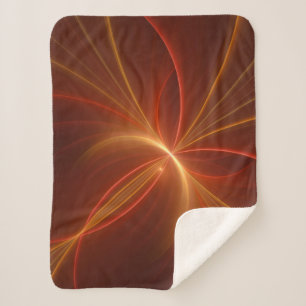 Couverture Sherpa Mystique Abstrait Fractal Art Moderne Couleurs cha