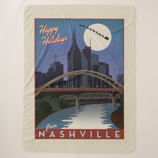 Couverture Sherpa Nashville Skyline (Devant)