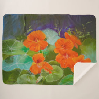 Couverture Sherpa Nasturtium Bloom - Botanical Pastel