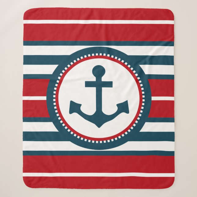 Couverture Sherpa Nautical design (Devant)