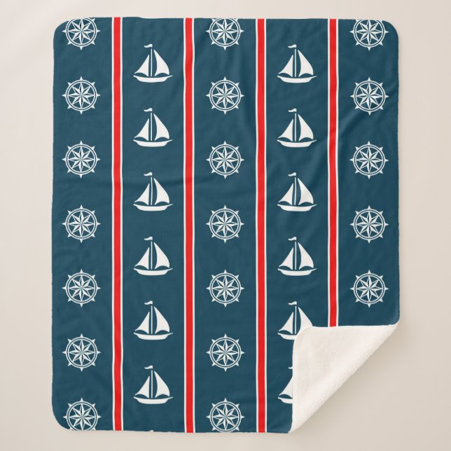 Couverture Sherpa Nautical design (Devant)