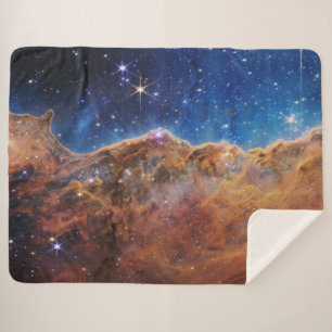 Couverture Sherpa Nebula Carina Bleue/Orange JWST