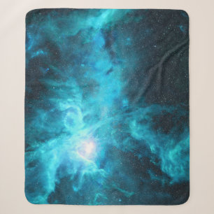 Couverture Sherpa nébuleuse orientale, lumière bleue, astronomie.