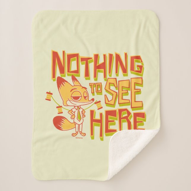 Couverture Sherpa Nick Wilde - Nothing To See Here (Devant)