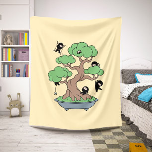 Couverture Sherpa Ninjas minuscules en bonsaï sur jaune