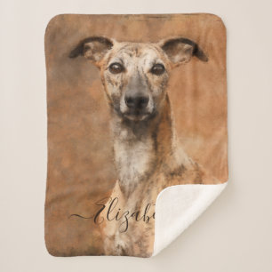 Couverture Sherpa Nom d'ajout de Whippet Dog