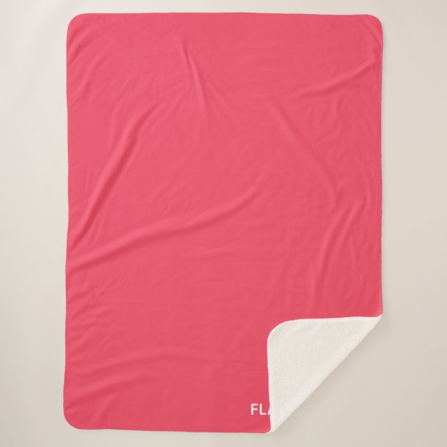 Couverture Sherpa Nom de couleur rose Flamant rose (Devant)