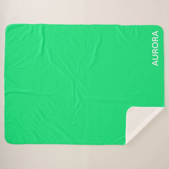 Couverture Sherpa Nom de couleur verte Aurora (Devant (Horizontal))
