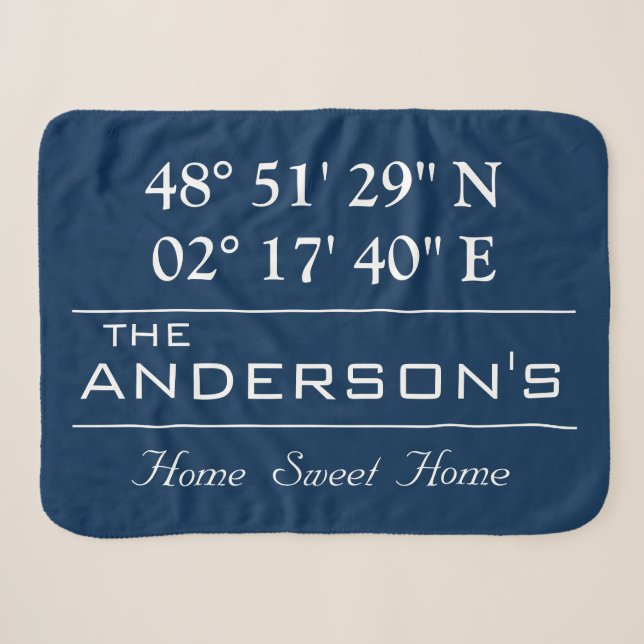 Couverture Sherpa Nom de famille Latitude Longitude personnalisé Adr (Devant (Horizontal))