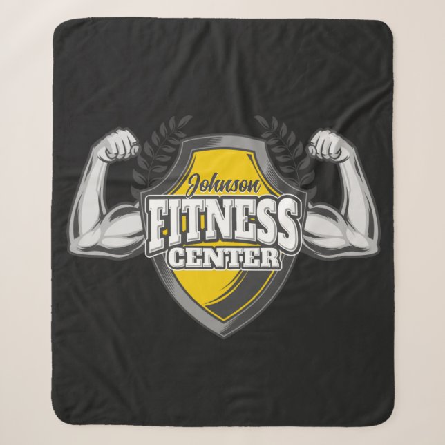 Couverture Sherpa Nom personnalisé Muscle Fitness Trainer Gym (Devant)
