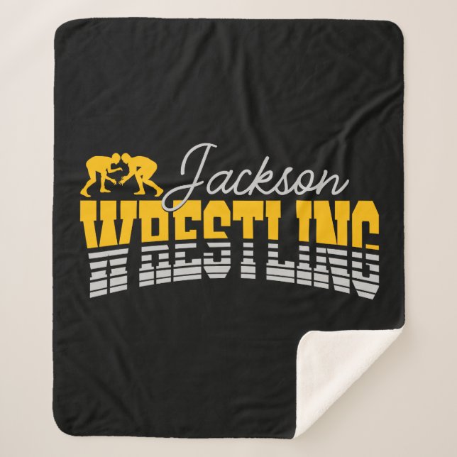 Couverture Sherpa NOM personnalisé Wrestling School Team Wrestler (Devant)
