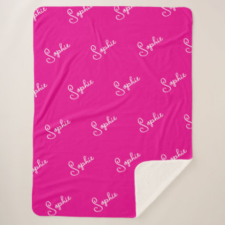 Couverture Sherpa Nom rose Sherpa Blanket