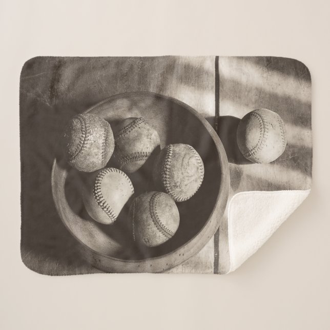 Couverture Sherpa Nostalgie de base-ball - base-ball (Devant (Horizontal))