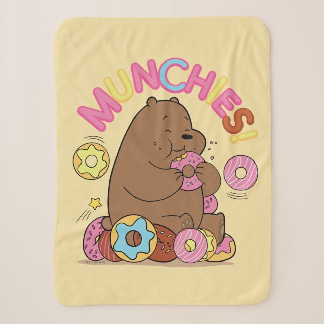 Couverture Sherpa Nous Ours Nus - Grizz Donut Munchies! (Devant)