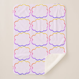 Couverture Sherpa Nuages multicolores Sherpa Blanket