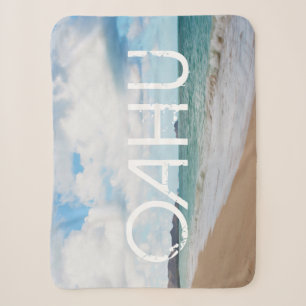 Couverture Sherpa Oahu Hawaii Ocean Waves & Beach