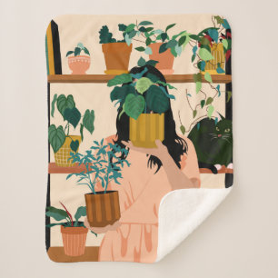 Couverture Sherpa Oasis pointillée