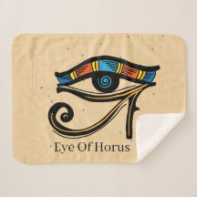 OEil de Horus sur papyrus, hiéroglyphes égyptiens