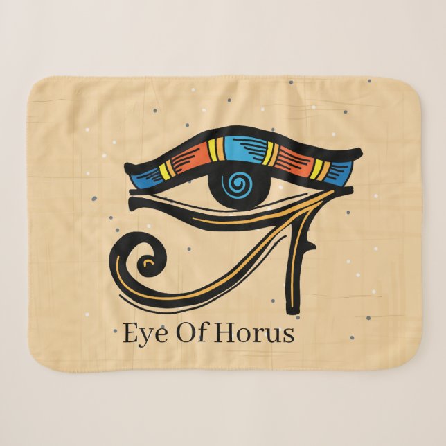 Couverture Sherpa OEil de Horus sur papyrus, hiéroglyphes égyptiens (Devant (Horizontal))