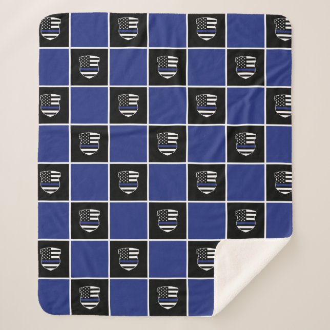Couverture Sherpa Officier de police Chic Mince Motif d'insigne de l (Devant)