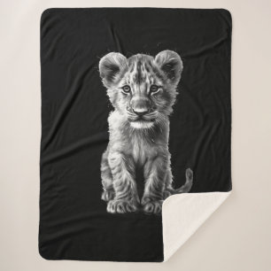 Couverture Sherpa Oh Bébé Gros Chat Petit Gris