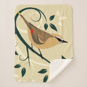 Couverture Sherpa Oiseaux cireux