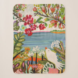 Couverture Sherpa Oiseaux dans le jardin