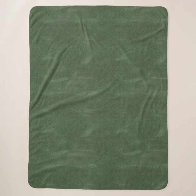 Couverture Sherpa Olive Pistachio Texture de Noël verte (Devant)