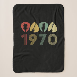 Couverture Sherpa Onglet de guitare guitariste 1970 Anniversaire gui