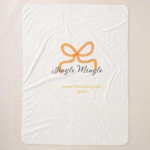 Couverture Sherpa Orange arc jingle Mingle rétro boho famille nomdat