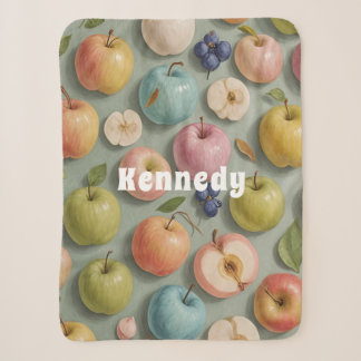 Couverture Sherpa Orchard Whimsy : Fruits pastel