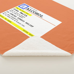 Couverture Sherpa Ordonnance personnalisée Alcool humoristique