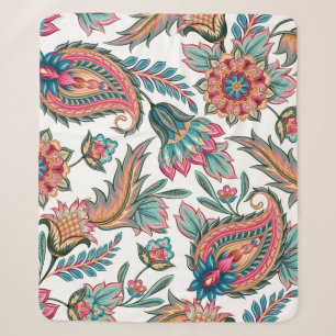 Couverture Sherpa Oriental Paisley : Vintage Floral sans joint