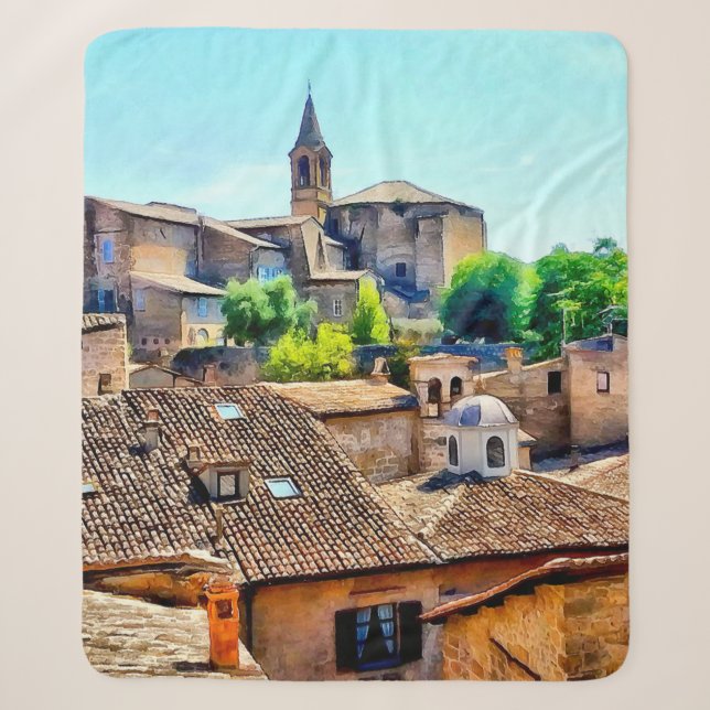Couverture Sherpa Orvieto Italie Hillside (Devant)