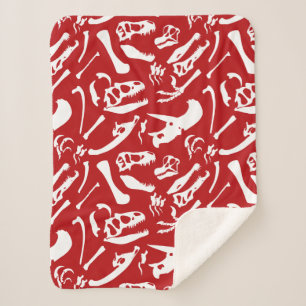 Couverture Sherpa Os Dinosaures (Rouge)