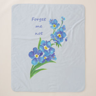 Couverture Sherpa Oubliez-moi pas Garden Flower Inspirational Citati
