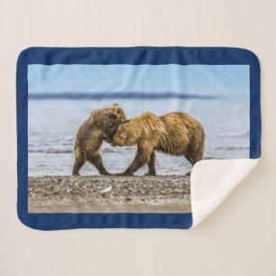 Couverture Sherpa Ours brun côtier