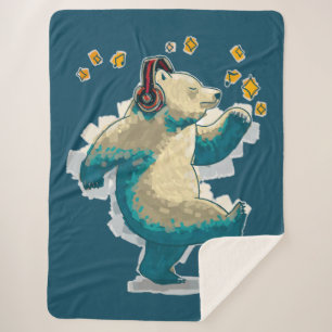 Couverture Sherpa Ours dansant