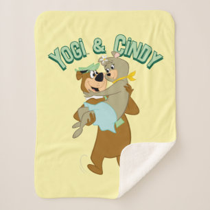 Couverture Sherpa Ours de Yogi portant un ours de Cindy
