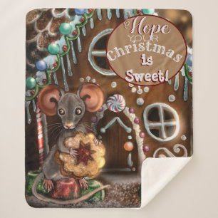 Couverture Sherpa Pain d'épices Noël
